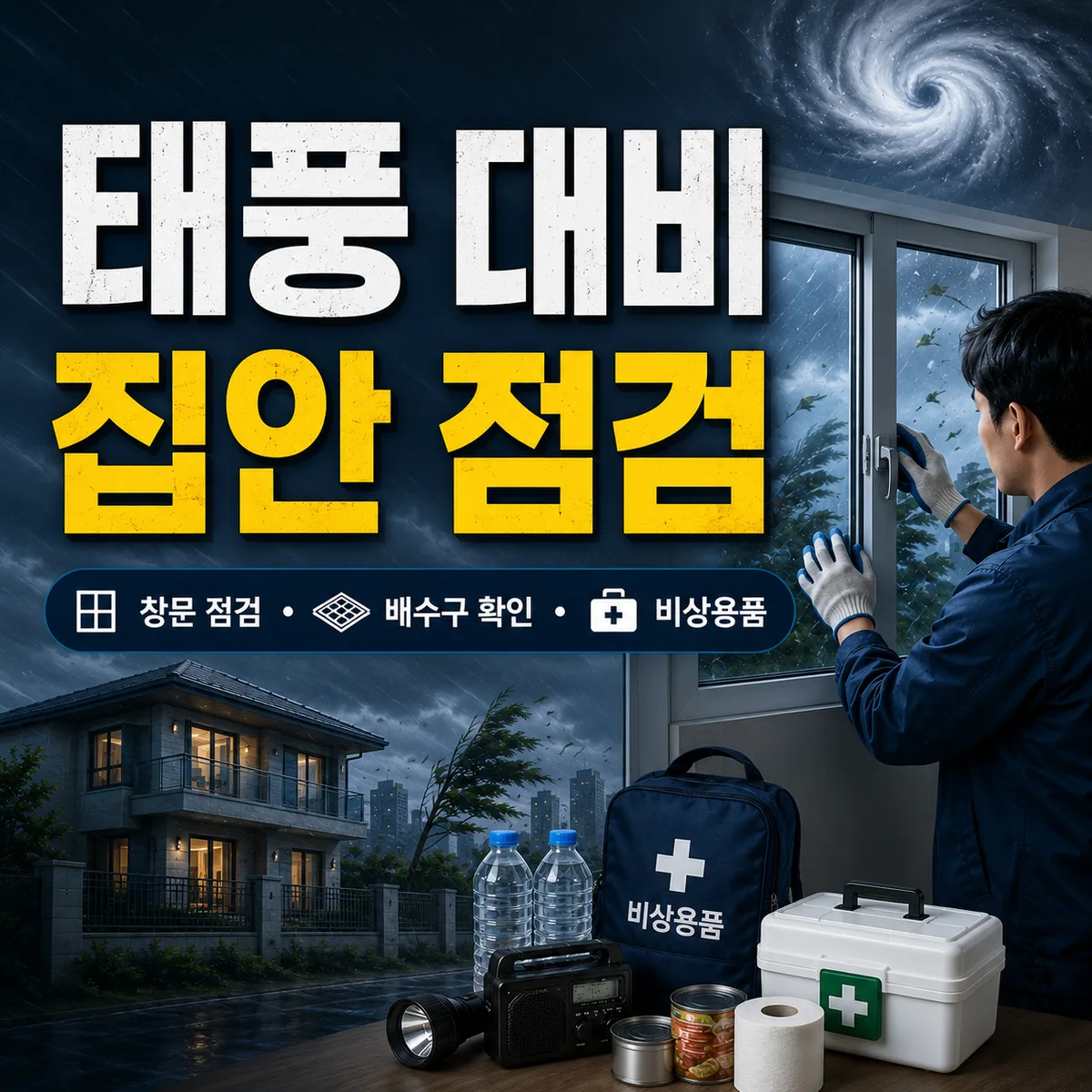 태풍 대비 체크리스트, 집에서 미리 해둬야 할 것 총정리